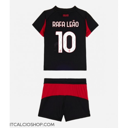 AC Milan Rafael Leao #10 Prima Maglia Bambino 2025-26 Manica Corta (+ Pantaloni corti)